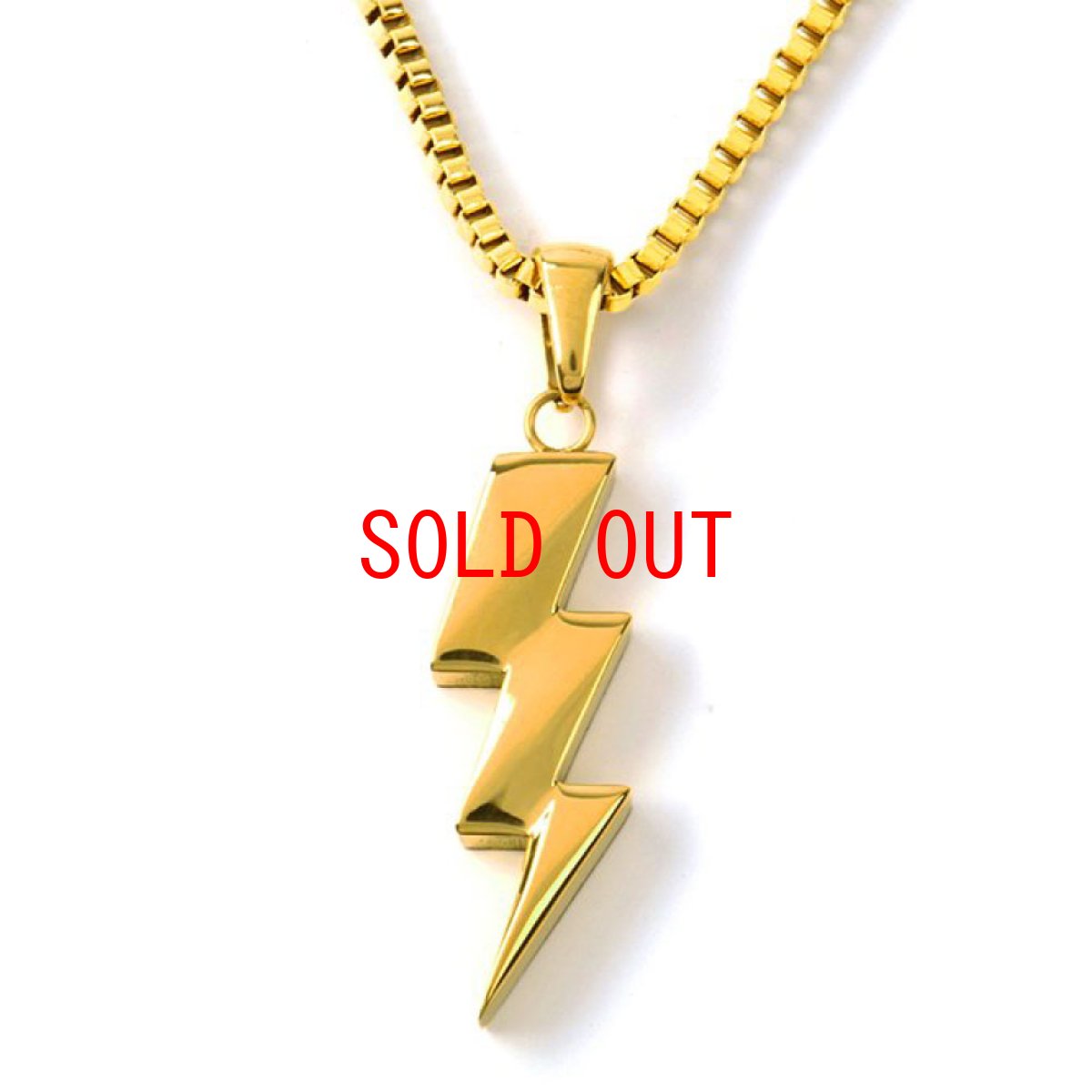 画像3: Flash Bolt Chain Necklace Gold フラッシュ ボルト チェーン ネックレス ゴールド Design By TSS (3)