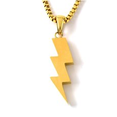 画像4: Flash Bolt Chain Necklace Gold フラッシュ ボルト チェーン ネックレス ゴールド Design By TSS (4)