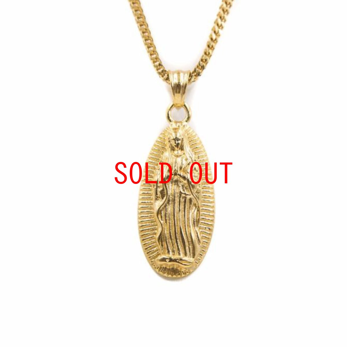 画像2: Virgin Mary Pendant Chain Gold Necklace バージン マリー ネックレス ゴールド (2)
