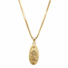 画像1: Virgin Mary Pendant Chain Gold Necklace バージン マリー ネックレス ゴールド (1)