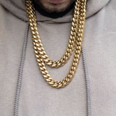 画像6: 14mm Miami Cuban Link Gold Necklace マイアミ キューバン リンク ネックレス ゴールド (6)