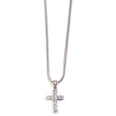 画像1: Mini Size Cross Chain Necklace Silver クロス チェーン ネックレス シルバー (1)