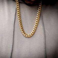 画像2: 14mm Miami Cuban Link Gold Necklace マイアミ キューバン リンク ネックレス ゴールド (2)