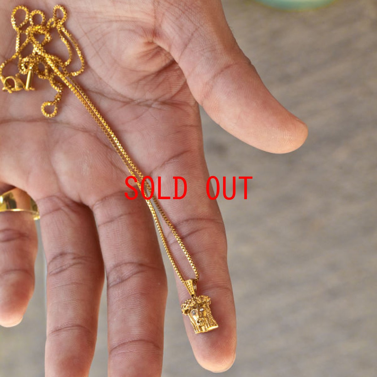 画像1: Extra Mini Jesus Chain Necklace Gold エクストラ ミニ ジーザス チェーン ネックレス ゴールド (1)