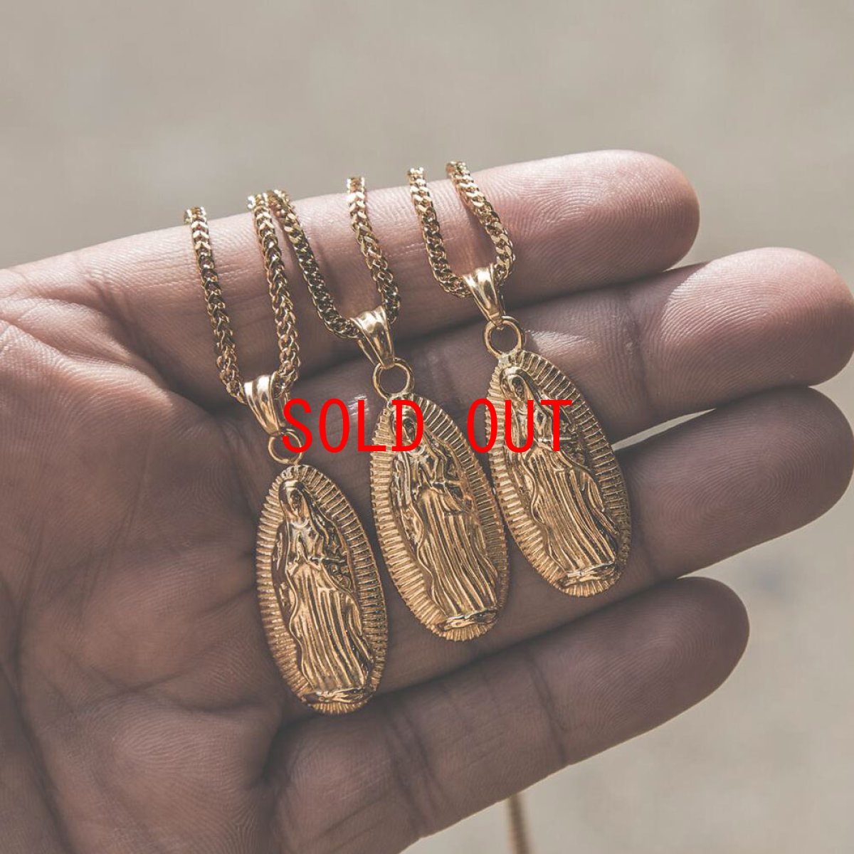 画像3: Virgin Mary Pendant Chain Gold Necklace バージン マリー ネックレス ゴールド (3)