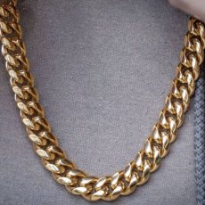 画像5: 14mm Miami Cuban Link Gold Necklace マイアミ キューバン リンク ネックレス ゴールド (5)