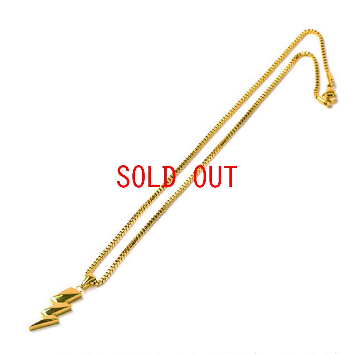 画像8: Flash Bolt Chain Necklace Gold フラッシュ ボルト チェーン ネックレス ゴールド Design By TSS (8)