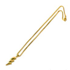 画像8: Flash Bolt Chain Necklace Gold フラッシュ ボルト チェーン ネックレス ゴールド Design By TSS (8)