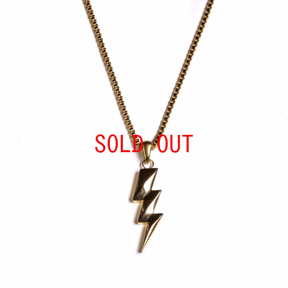 画像2: Flash Bolt Chain Necklace Gold フラッシュ ボルト チェーン ネックレス ゴールド Design By TSS (2)