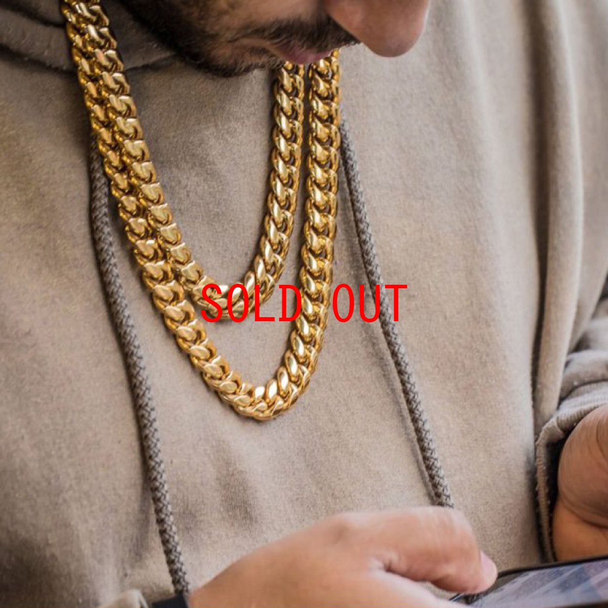 画像7: 14mm Miami Cuban Link Gold Necklace マイアミ キューバン リンク ネックレス ゴールド (7)