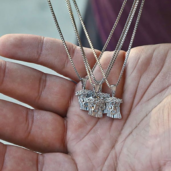 Golden Gilt Extra Mini Jesus Chain Silver Necklace｜ジーザス