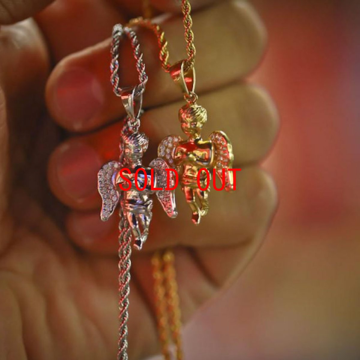 画像6: Angel Piece Rope Chain Necklace エンジェル ピース チェーン ネックレス (6)