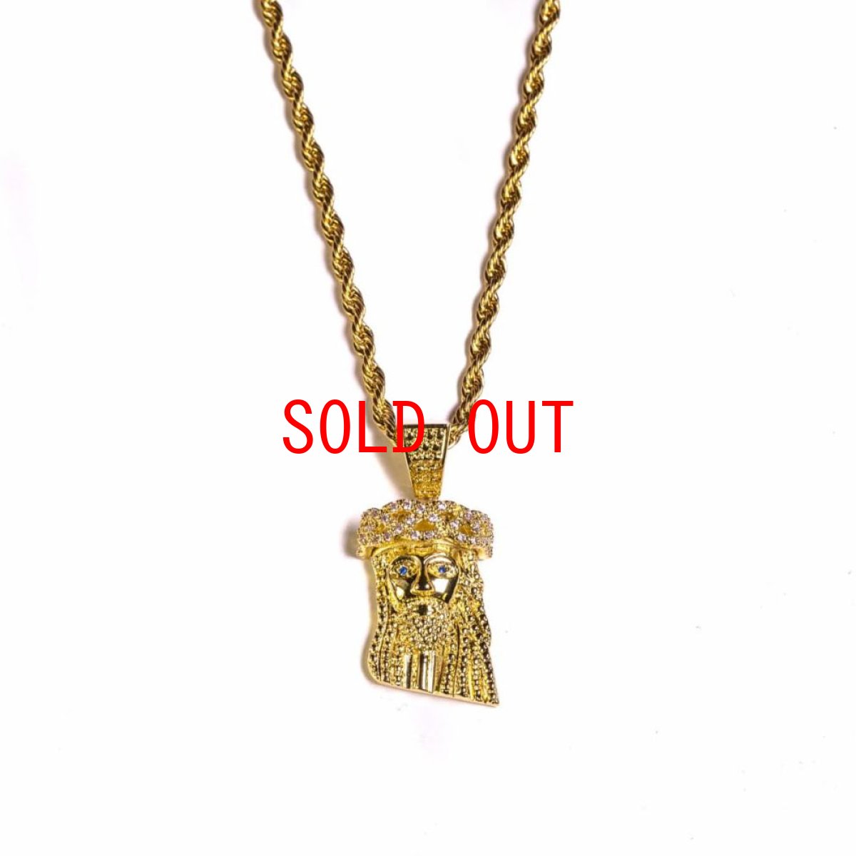 画像2: Mini Jesus Rope Chain Necklace ネックレス ジーザス ロープ チェーン ネックレス (2)