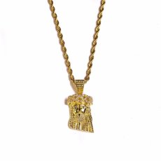 画像2: Mini Jesus Rope Chain Necklace ネックレス ジーザス ロープ チェーン ネックレス (2)