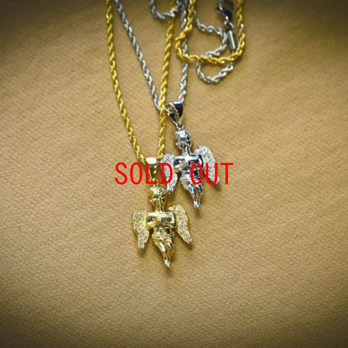 画像8: Angel Piece Rope Chain Necklace エンジェル ピース チェーン ネックレス (8)