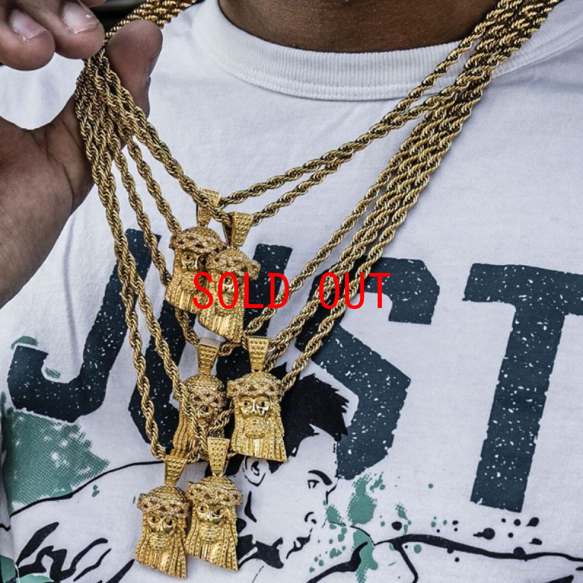 画像8: Mini Jesus Rope Chain Necklace ネックレス ジーザス ロープ チェーン ネックレス (8)
