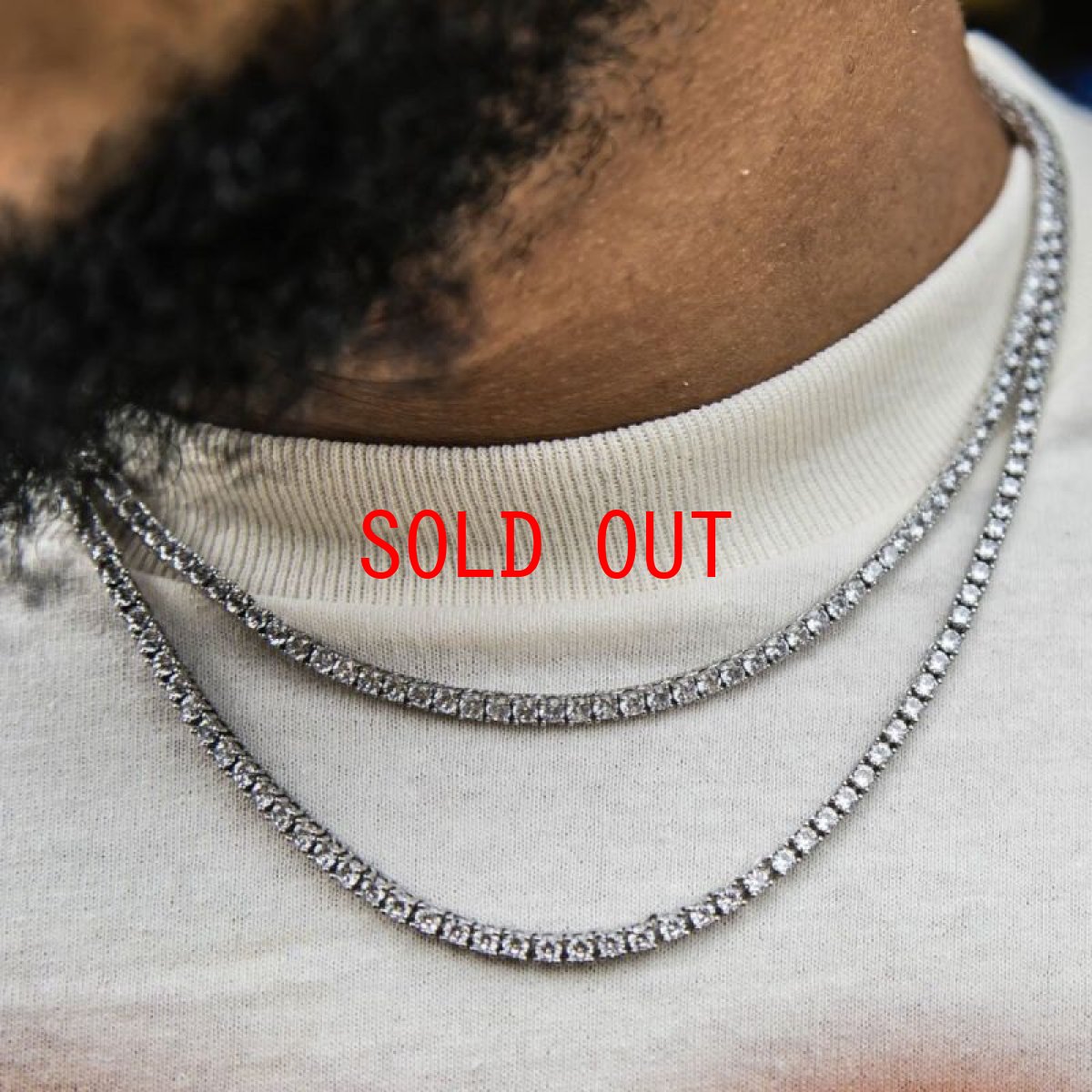 画像4: 2.5mm Tennis Chain Necklace ネックレス テニス チェーン (4)