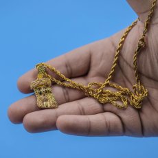 画像1: Mini Jesus Rope Chain Necklace ネックレス ジーザス ロープ チェーン ネックレス (1)