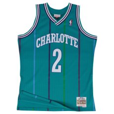 画像2: Charlotte Hornets NBA swing man Road Jersey 92 Larry Johnson シャーロット ホーネッツ ラリー ジョンソン スイングマン ジャージ バスケットボール ゲーム シャツ (2)