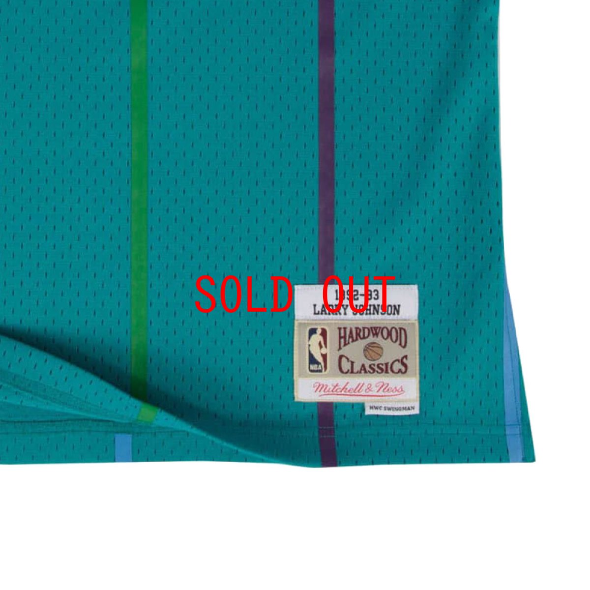 画像8: Charlotte Hornets NBA swing man Road Jersey 92 Larry Johnson シャーロット ホーネッツ ラリー ジョンソン スイングマン ジャージ バスケットボール ゲーム シャツ (8)