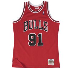 画像2: Chicago Bulls NBA Swingman Home Jersey Rodman 97 シカゴ ブルズ ロッドマン バスケットボール ゲーム シャツ (2)