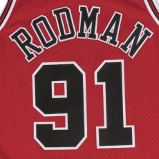画像7: Chicago Bulls NBA Swingman Home Jersey Rodman 97 シカゴ ブルズ ロッドマン バスケットボール ゲーム シャツ (7)