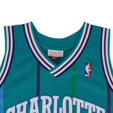 画像4: Charlotte Hornets NBA swing man Road Jersey 92 Larry Johnson シャーロット ホーネッツ ラリー ジョンソン スイングマン ジャージ バスケットボール ゲーム シャツ (4)