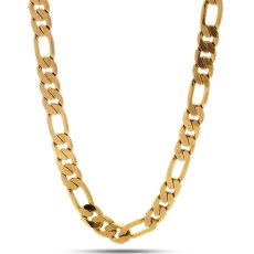 画像1: 8mm Figaro Chain Necklace フィガロ カーブ チェーン ネックレス (1)