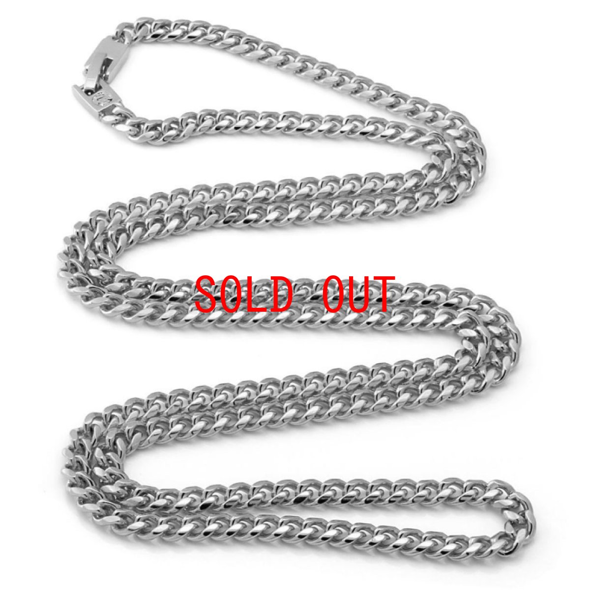 画像2: 5mm Miami Cuban Chain Necklace マイアミ キューバン カーブ ホワイト ゴールド チェーン ネックレス (2)