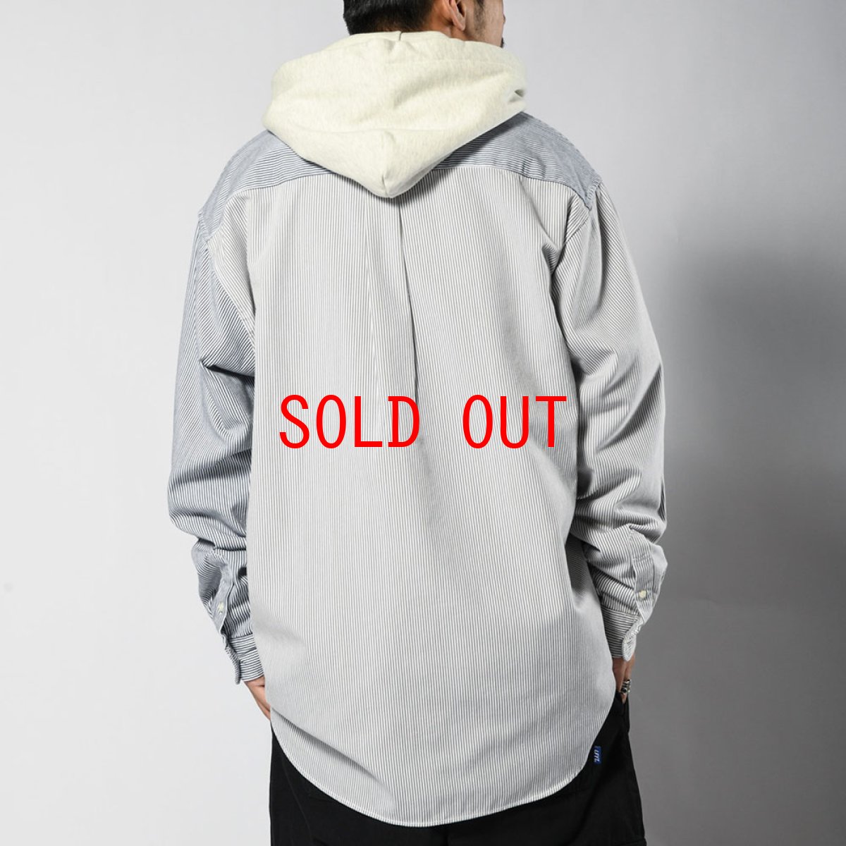 画像9: Mixed Stripe L/S Big Shirt ストライプ ビッグ 長袖 シャツ (9)