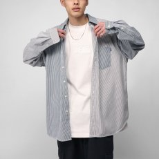 画像4: Mixed Stripe L/S Big Shirt ストライプ ビッグ 長袖 シャツ (4)