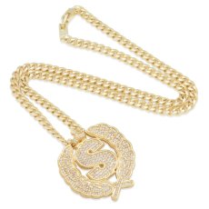 画像3: × Scarface Cash Empire Iced Logo Necklace Miami Cuban Chain スカーフェイス ロゴ ネックレス (3)