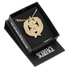 画像4: × Scarface Cash Empire Iced Logo Necklace Miami Cuban Chain スカーフェイス ロゴ ネックレス (4)