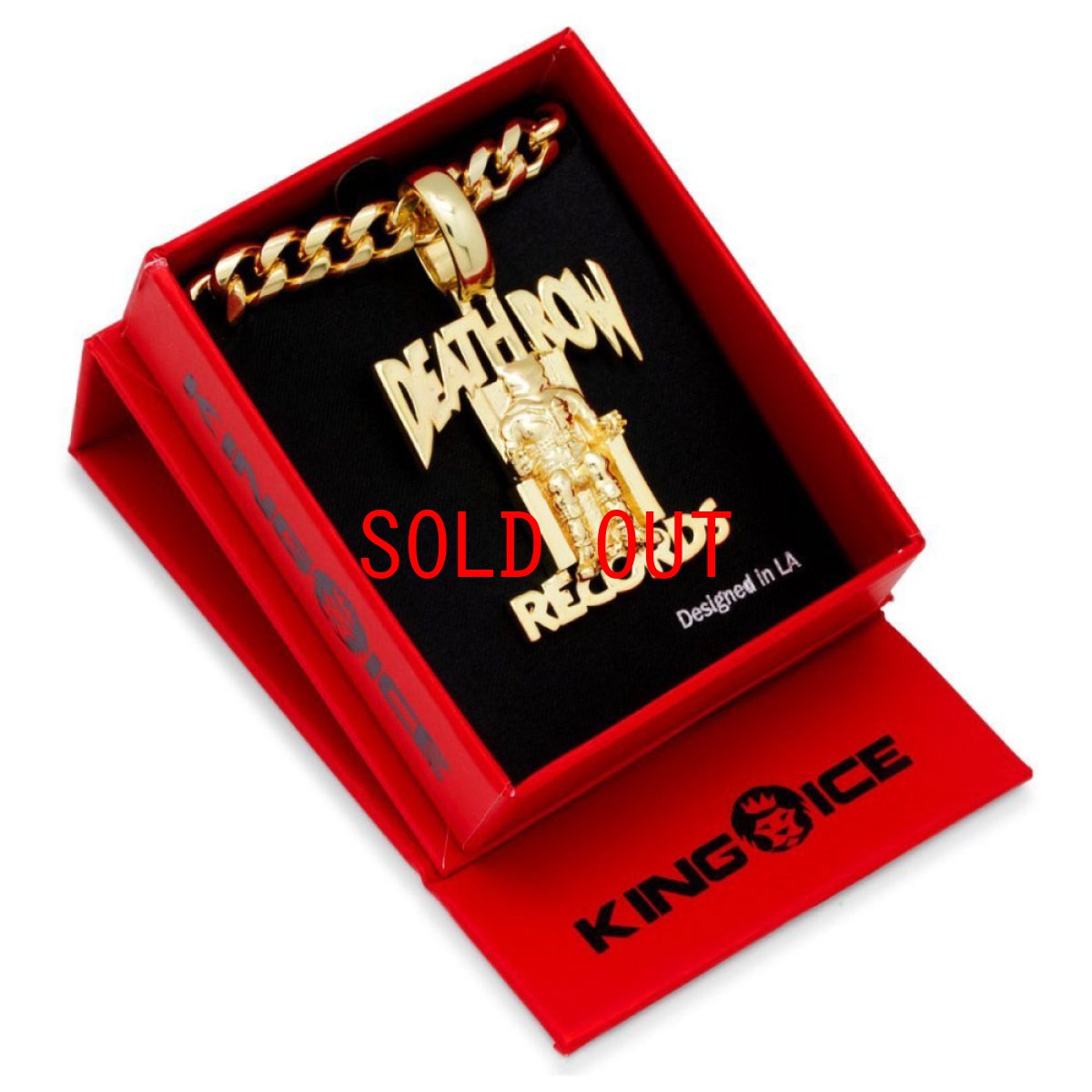 画像4: × Death Row Records Classic Logo Necklace Miami Cuban Chain デスロウ チェーン ネックレス (4)