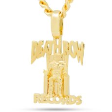 画像1: × Death Row Records Classic Logo Necklace Miami Cuban Chain デスロウ チェーン ネックレス (1)