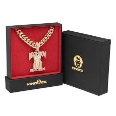 画像1: × Death Row Records Classic XL Logo Necklace Miami Cuban Chain デスロウ チェーン ネックレス (1)