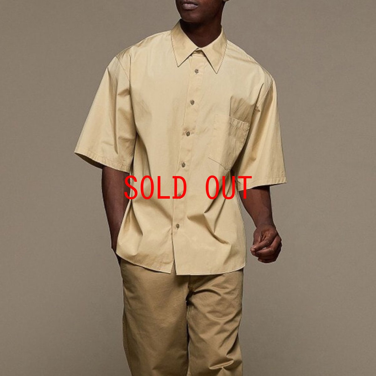 画像1: Oversized S/S Solid Cotton Poplin Shirt オーバーサイズ ソリッド コットン シャツ (1)