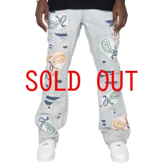 EPTM. エピトミ Denim Pants ペイズリー デニム フレア パンツ 正規取扱通販店】 EPTM. (エピトミ) ペイズリー デニム フレア
