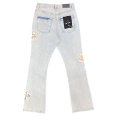 画像4: Punk Paisley Patchwork Flare Denim Pants ペイズリー パッチワーク カスタム デニム フレア パンツ (4)