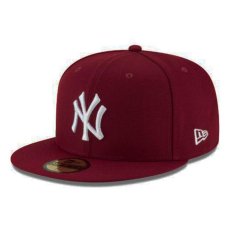 画像1: 59Fifty New York Yankees Cap キャップ 帽子 Burgundy MLB (1)