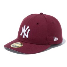 画像1: LP 59Fifty New York Yankees cap MLB ニューヨーク・ヤンキース Maroon Classic クラシック MLB 公式 Official (1)