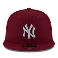 画像2: 59Fifty New York Yankees Cap キャップ 帽子 Burgundy MLB (2)