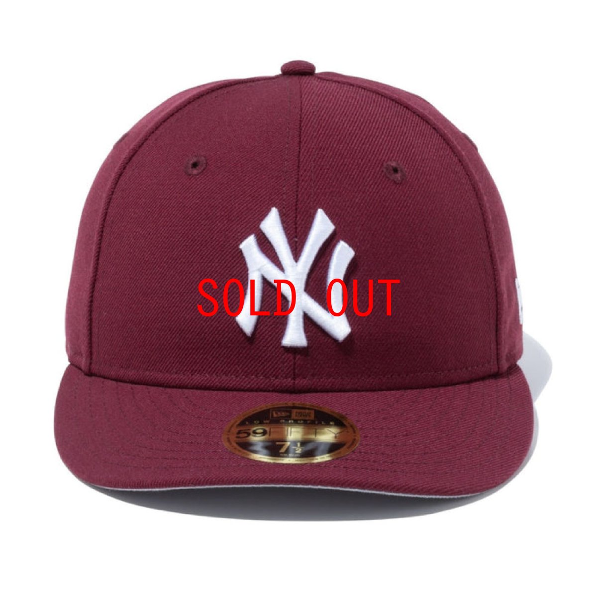 画像2: LP 59Fifty New York Yankees cap MLB ニューヨーク・ヤンキース Maroon Classic クラシック MLB 公式 Official (2)