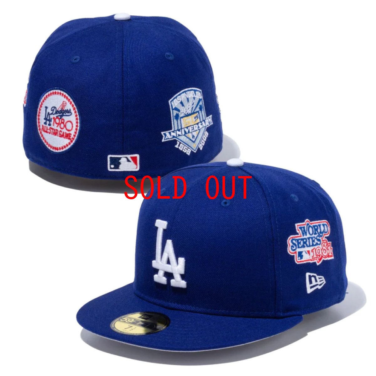 画像1: 59Fifty Los Angeles Dodgers Cap ワールドシリーズ ロサンゼルス ドジャース オールスター キャップ 帽子 MLB 公式 Official (1)