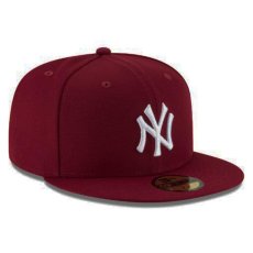 画像3: 59Fifty New York Yankees Cap キャップ 帽子 Burgundy MLB (3)