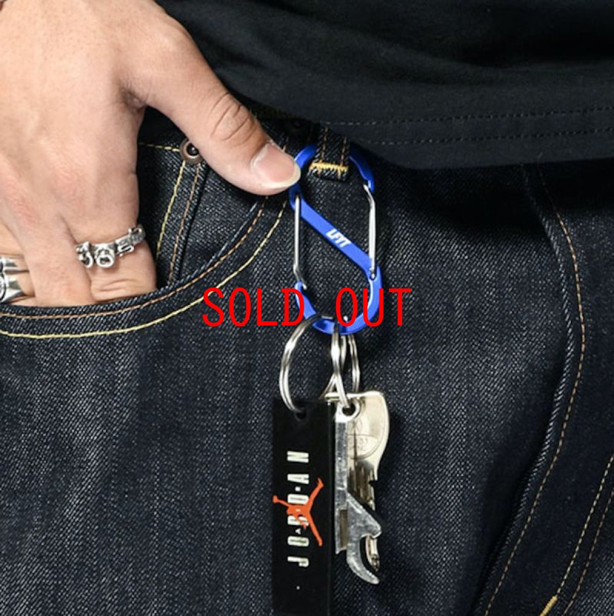 画像5: Double Hook Carabiner カラビナ キーホルダー チェーン (5)