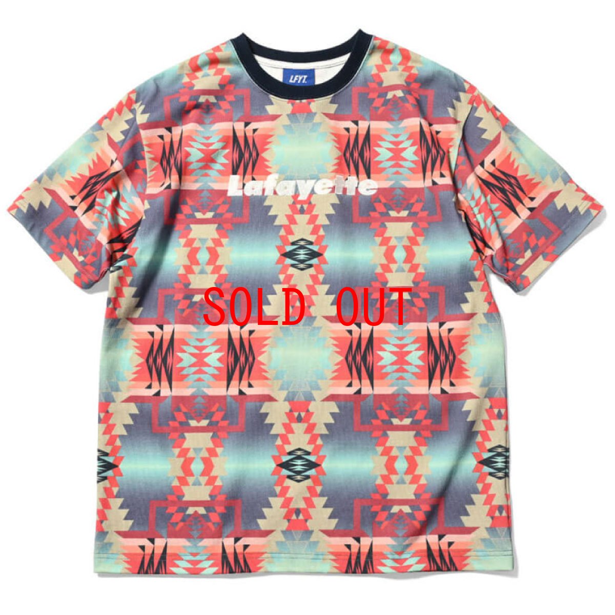画像2: Navajo Native Pattern Lafayette Logo Tee ナバホ ネイティブ ロゴ 半袖 Tシャツ (2)