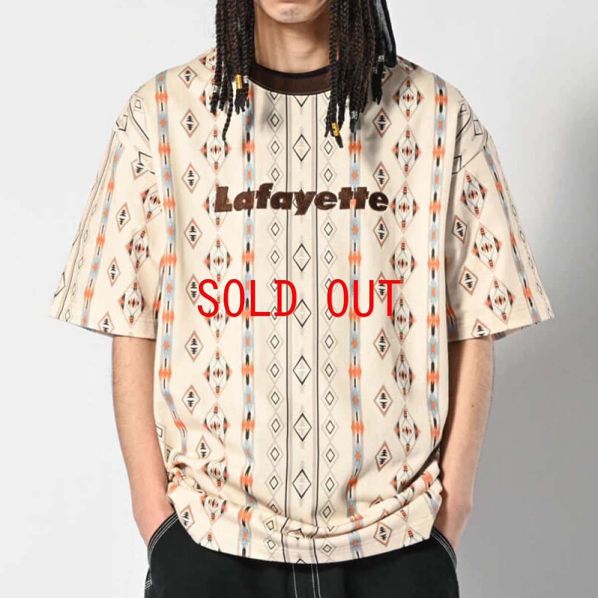 画像3: Navajo Native Pattern Lafayette Logo Tee ナバホ ネイティブ ロゴ 半袖 Tシャツ (3)