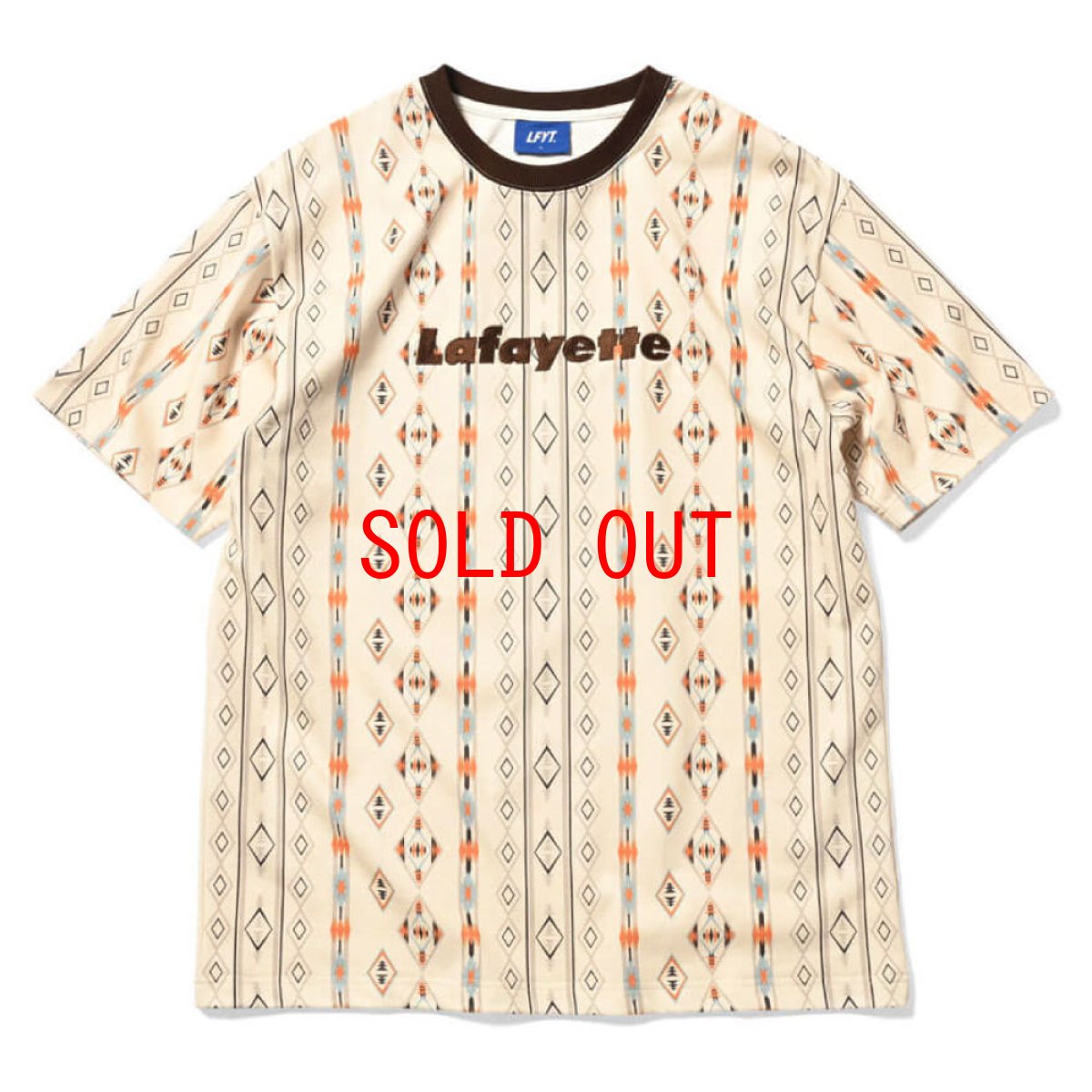 画像1: Navajo Native Pattern Lafayette Logo Tee ナバホ ネイティブ ロゴ 半袖 Tシャツ (1)