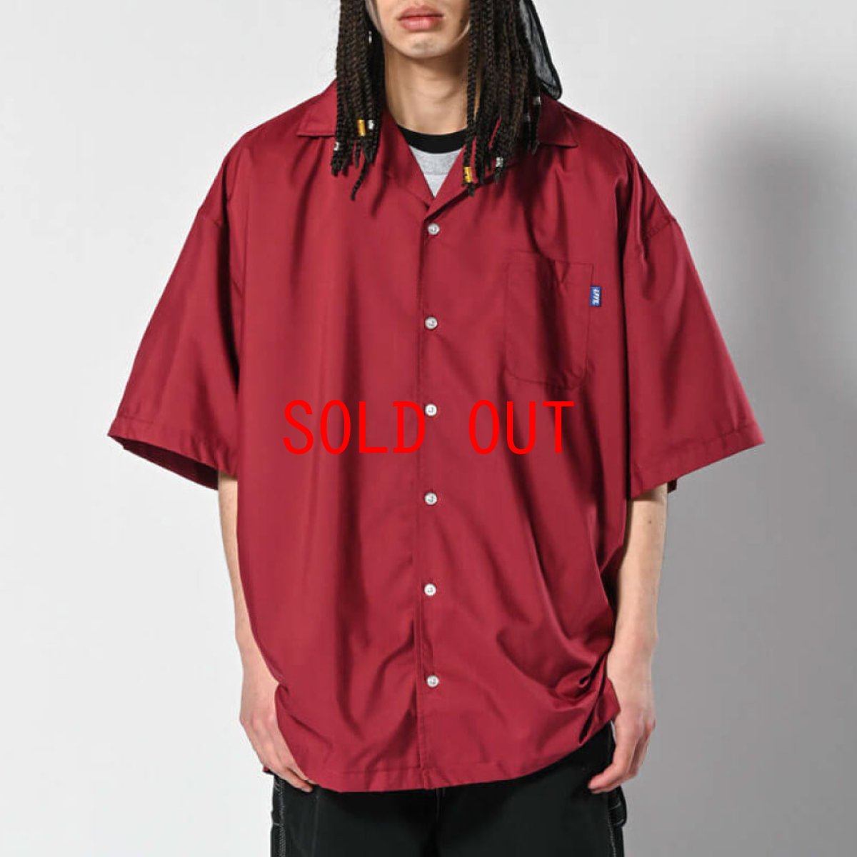 画像1: Open Collar S/S Big Shirt 半袖 開襟 シャツ (1)